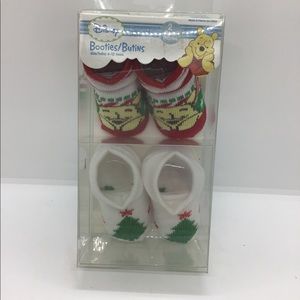 Disney - Booties - Size 6-12 Months - 2 Pairs